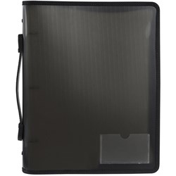 MARBIG ZIPPER BINDER WITH HANDLE A4 3 O-RING 25MM SMOKE