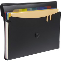 MARBIG PROFESSIONAL EXPANDING FILE WITH 7 REMOVABLE POCKETS LANDSCAPE BLACK