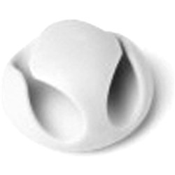 DURABLE CAVOLINE SELF-ADHESIVE CABLE CLIPS 2 GREY PACK OF 6