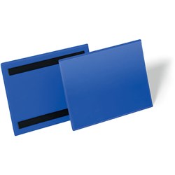 DURABLE DOCUMENT POUCH MAGNETIC A5 LANDSCAPE BLUE PACK OF 50