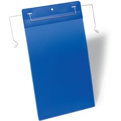 DURABLE LOGISTIC POCKET BINDER WITH WIRE STRAPS A4 PORTRAIT BLUE PACK OF 50
