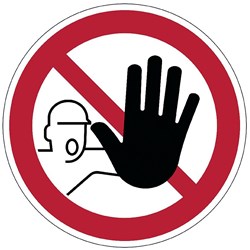 DURABLE MARKING SIGN ENTRY PROHIBITED 430MM RED