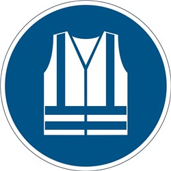 DURABLE MARKING SIGN USE SAFETY VEST 430MM BLUE