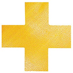 DURABLE FLOOR MARKINGS CROSS YELLOW PACK OF 10