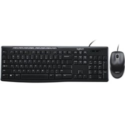 LOGITECH MK200 USB WIRED KEYBOARD AND MOUSE COMBO BLACK