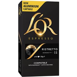 L'OR ESPRESSO COFFEE CAPSULES RISTRETTO BOX OF 100