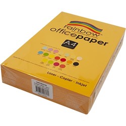 RAINBOW OFFICE COPY PAPER A4 80GSM GOLD REAM OF 500