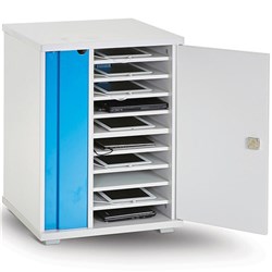 LAPCABBY 10 DEVICE HORIZONTAL LAPTOP CHARGING TROLLEY WHITE