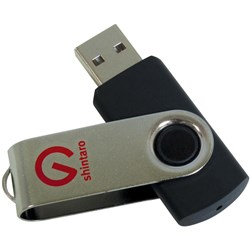 SHINTARO 32GB ROTATING POCKET USB 2.0 BLACK
