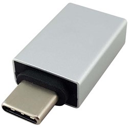 SHINTARO USB-C MALE TO USB-A FEMALE ADAPTOR SILVER