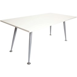 RAPIDLINE RAPID SPAN MEETING TABLE 1800W X 750D X 730MMH WHITE TOP SILVER FRAME
