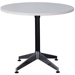 RAPIDLINE TYPHOON ROUND MEETING TABLE 1200D X 730MMH WHITE TOP BLACK BASE