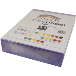 RAINBOW OFFICE COPY PAPER A4 80GSM MAUVE REAM OF 500