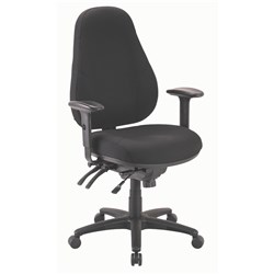 BURO PERSONA 24/7 HIGH BACK CHAIR WITH ARMS BLACK FABRIC
