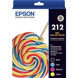 EPSON 212 INK CARTRIDGE VALUE PACK OF 4