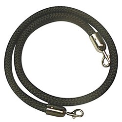 VISIONCHART BARRIER ROPE 1.5M BLACK WITH CHROME ENDS