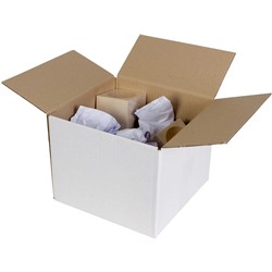 CUMBERLAND SHIPPING BOX 300MM X 300MM X 300MM WHITE
