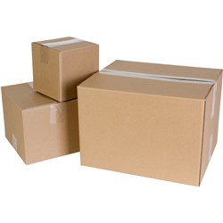 CUMBERLAND HEAVY DUTY SHIPPING BOX 508MM X 356MM X 381MM BROWN