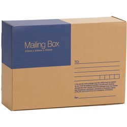 CUMBERLAND MAILING BOX 310MM X 225MM X 102MM BROWN