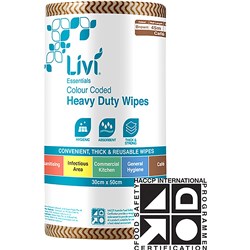 LIVI ESSENTIALS COMMERCIAL WIPES 90 SHEETS BROWN CARTON OF 4
