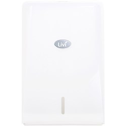 LIVI COMPACT INTERLEAVE HAND TOWEL DISPENSER WHITE