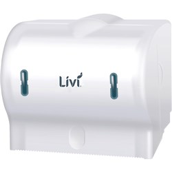 LIVI HAND ROLL TOWEL DISPENSER WHITE