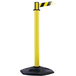 TRAFALGAR RETRACTA-BELT BARRIER WITH TAPE BLACK AND YELLOW
