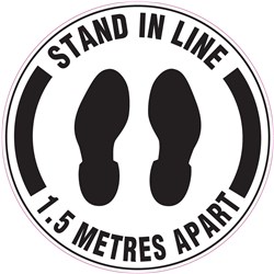 BRADY FLOOR MARKER STOP STAND IN LINE 1.5M APART 440MM DIAMETER BLACK/WHITE