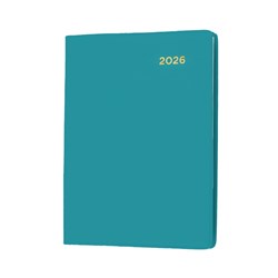 COLLINS BELMONT COLOURS DIARY A7 WEEK TO VIEW WITH PENCIL TEAL