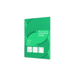 COLLINS COLPLAN WEEKLY NOTES A5 WEEK TO A PAGE WITH LEFT HAND NOTES GREEN