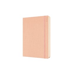 DEBDEN DESIGNER DIARY A5 DAY TO PAGE TEXTURED PEACH