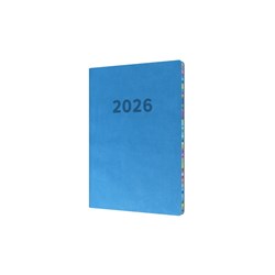 COLLINS EDGE RAINBOW DIARY A5 WEEK TO VIEW BLUE