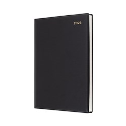 COLLINS BELMONT DESK MANAGER DIARY QUARTO DAY TO PAGE BLACK