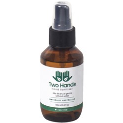 TWO HANDS HAND SANITISER 100ML MIST SPRAY 60% ALCOHOL
