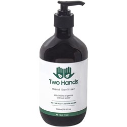 TWO HANDS HAND SANITISER 500ML GEL PUMP 60% ALCOHOL