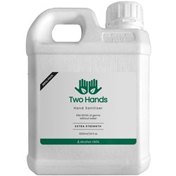 TWO HANDS HAND SANITISER 1 LITRE GEL REFILL 60% ALCOHOL
