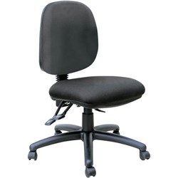 BURO MONDO JAVA MEDIUM BACK OFFICE CHAIR 3 LEVER MECHANISM BLACK FABRIC SEAT AND BACK
