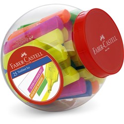 FABER-CASTELL TEXTLINER HIGHLIGHTERS ASSORTED JAR OF 25