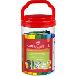 FABER-CASTELL CONNECTOR PEN COLOUR MARKERS ASSORTED JAR OF 28