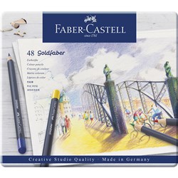FABER-CASTELL GOLDFABER COLOUR PENCILS TIN OF 48