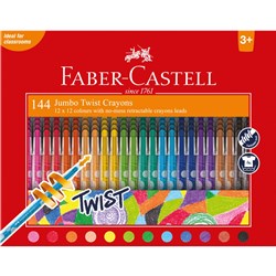 FABER-CASTELL TWIST CRAYONS ASSORTED PACK OF 144