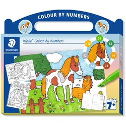 STAEDTLER TRIPLUS COLOUR BY NUMBERS HORSES