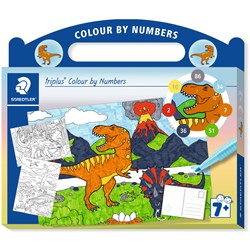 STAEDTLER TRIPLUS COLOUR BY NUMBERS DINOSAURS