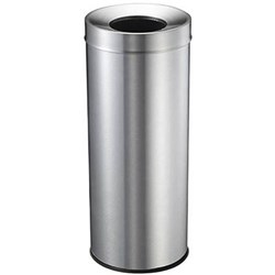 COMPASS ROUND TIDY BIN OPEN TOP 28 LITRES STAINLESS STEEL