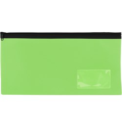 CELCO PENCIL CASE SINGLE ZIP MEDIUM 350 X 180MM LIME GREEN
