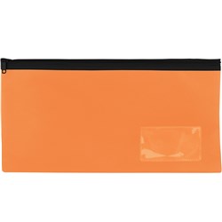 CELCO PENCIL CASE SINGLE ZIP MEDIUM 350 X 180MM ORANGE