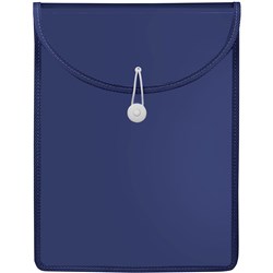 MARBIG DOCUMENT WALLET A4 TOP LOAD 65MM GUSSET NAVY