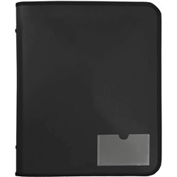 MARBIG ZIPPER BINDER WITH TECH CASE A4 2D RING 25MM BLACK