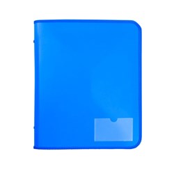MARBIG ZIPPER BINDER WITH TECH CASE A4 2D RING 25MM BLUE