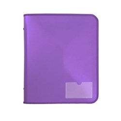 MARBIG ZIPPER BINDER WITH TECH CASE A4 2D RING 25MM PURPLE